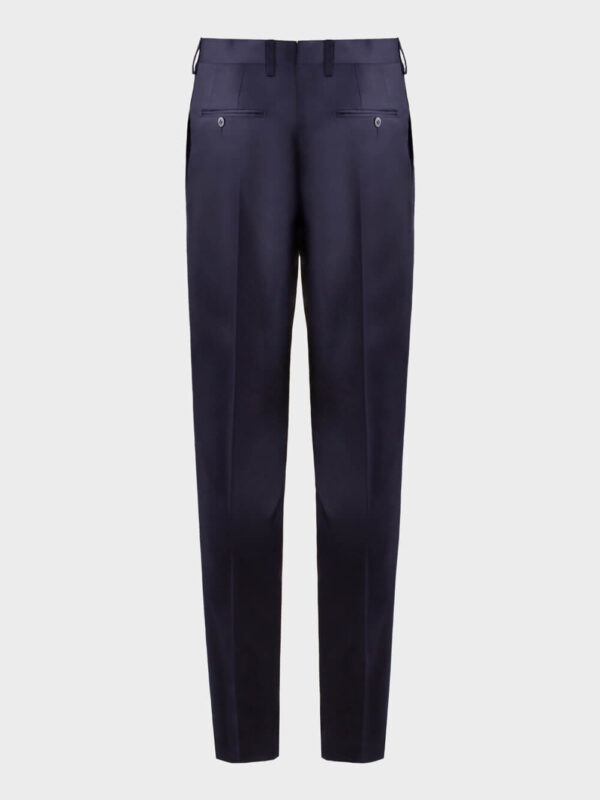 Классические брюки из шерсти прохладного синего цвета