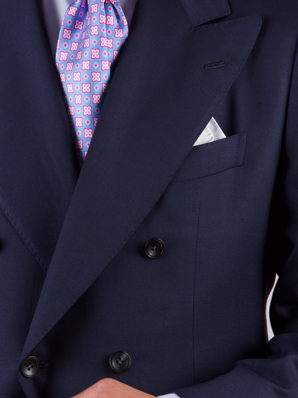 Синий двубортный пиджак — изображение 4