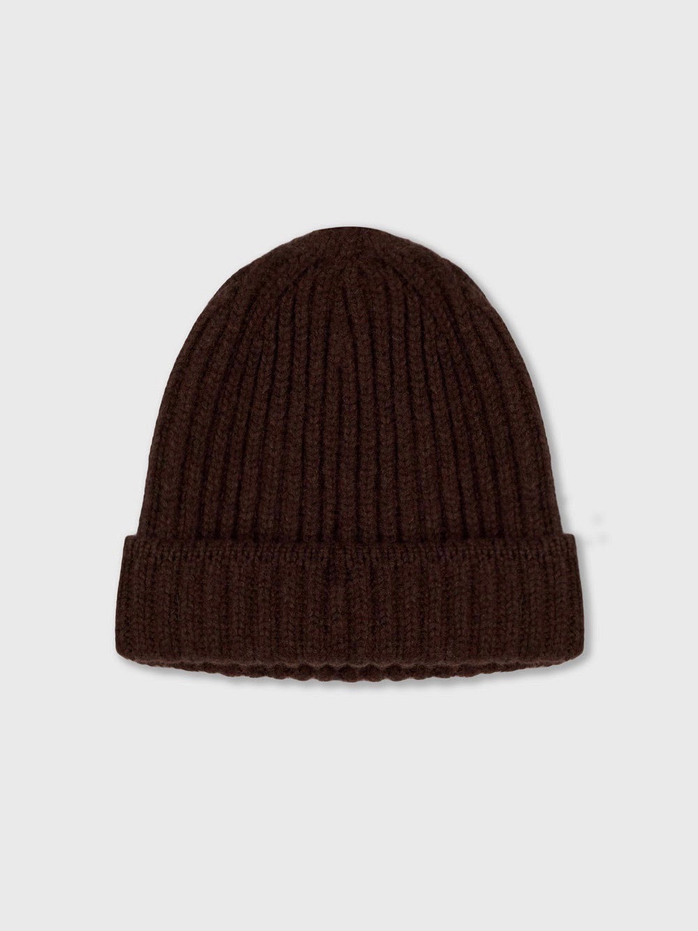 Коричневая кашемировая шапочка